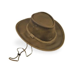 Leather Outback Cowboy Hat Brown