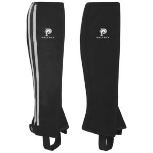 Premium black suede half chaps